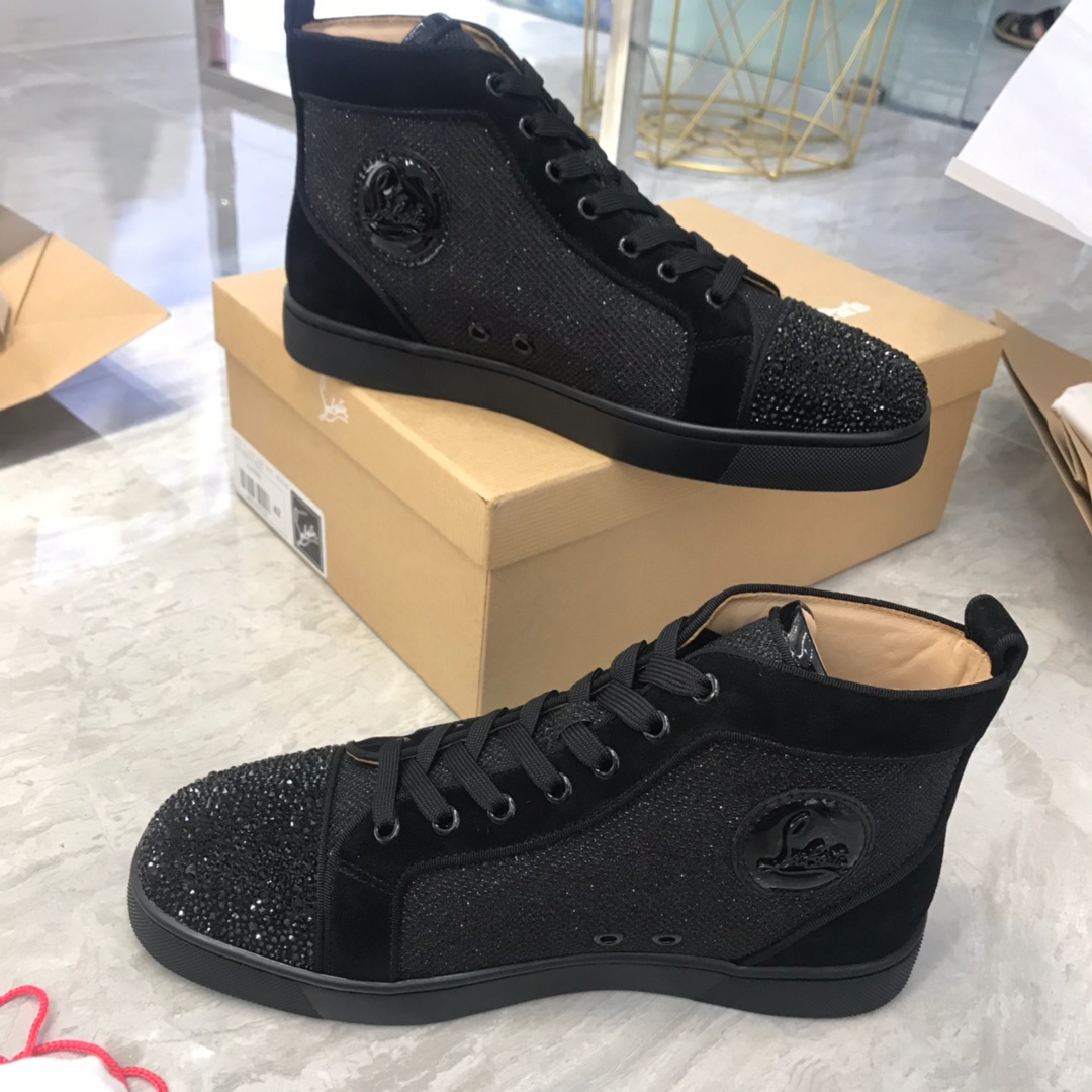 Christian Louboutin Louis Junior Spikes Orlato Flat Sneakers 49 - vstockx