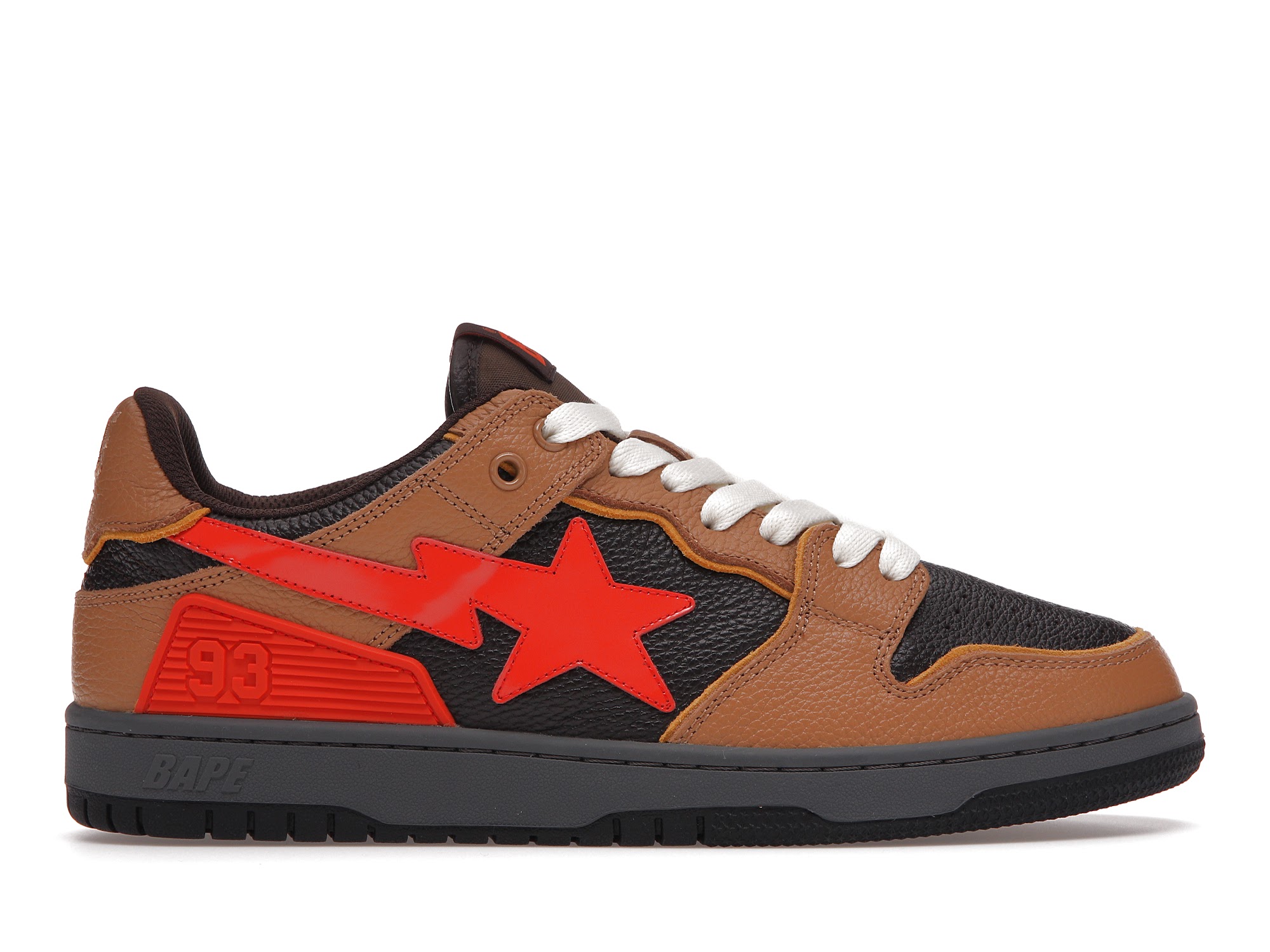 A Bathing Ape Bape SK8 Sta Brown Orange - vstockx