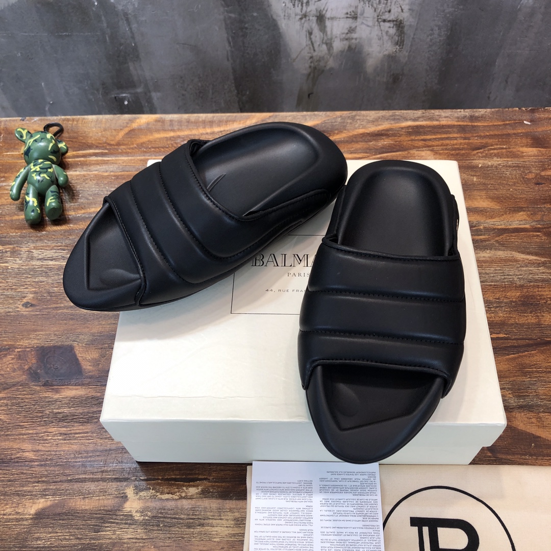 Balmain B-IT Mules Black - vstockx