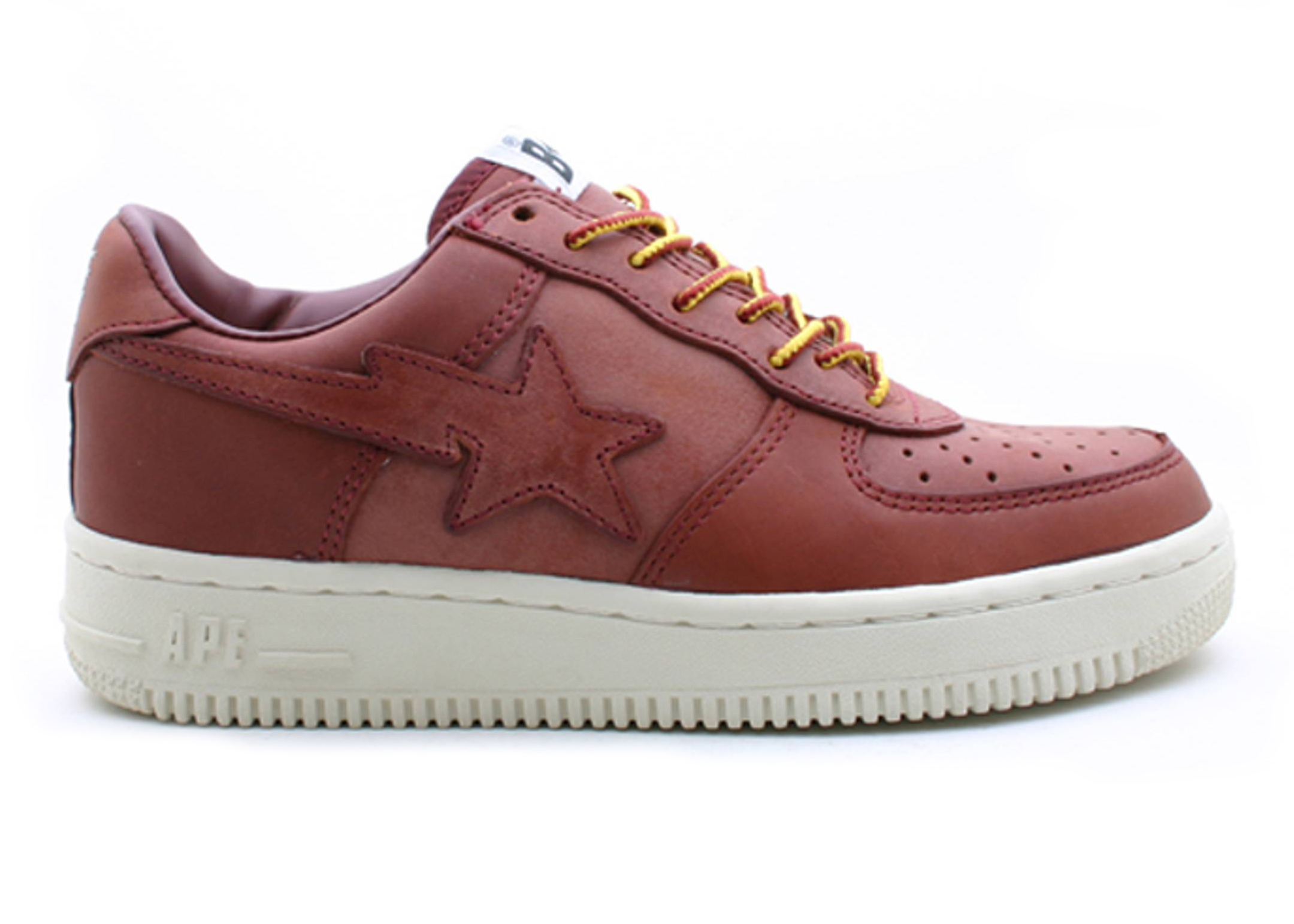 A Bathing Ape Bape Sta Low Brown Leather - vstockx