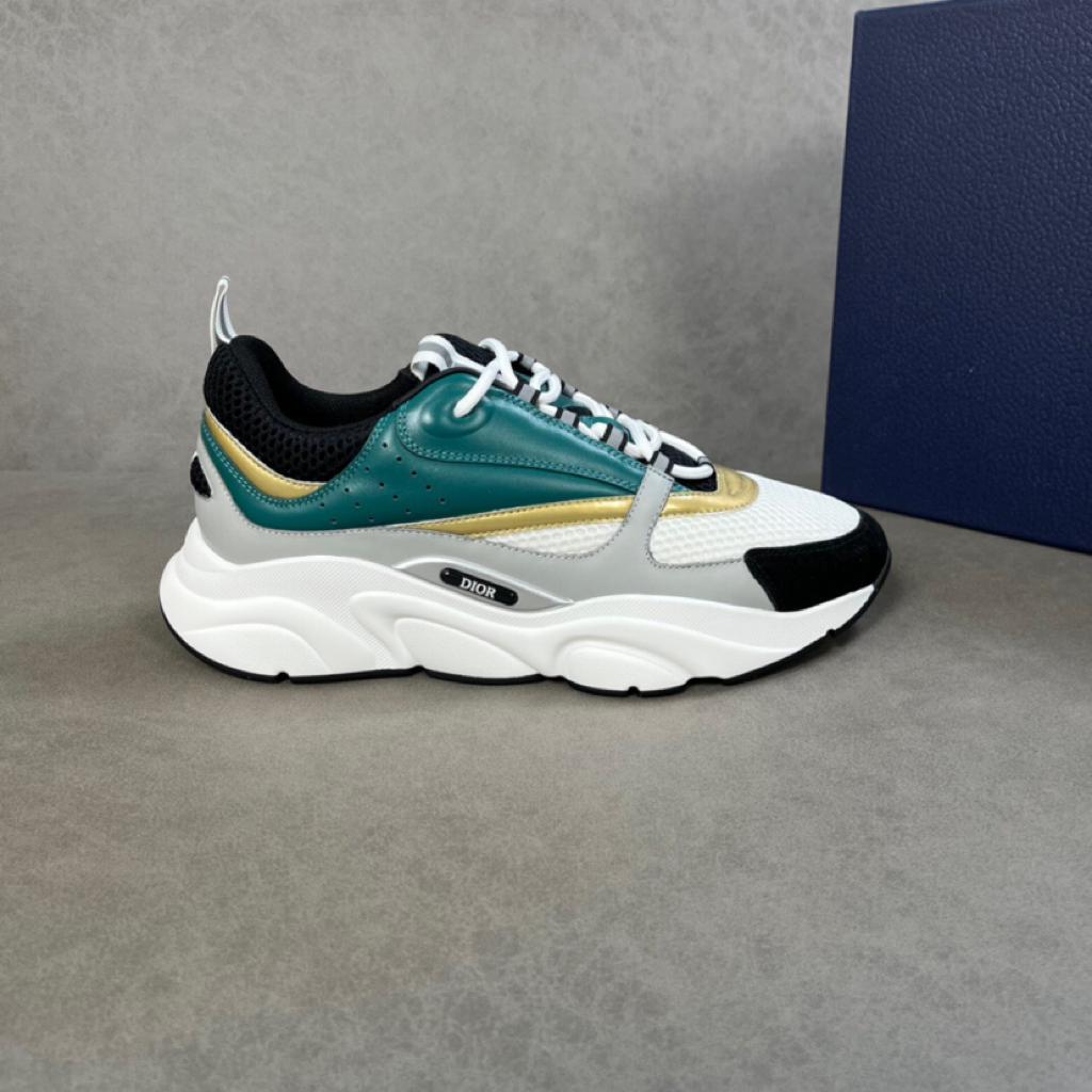 Dior B22 White Black Green Gold - vstockx