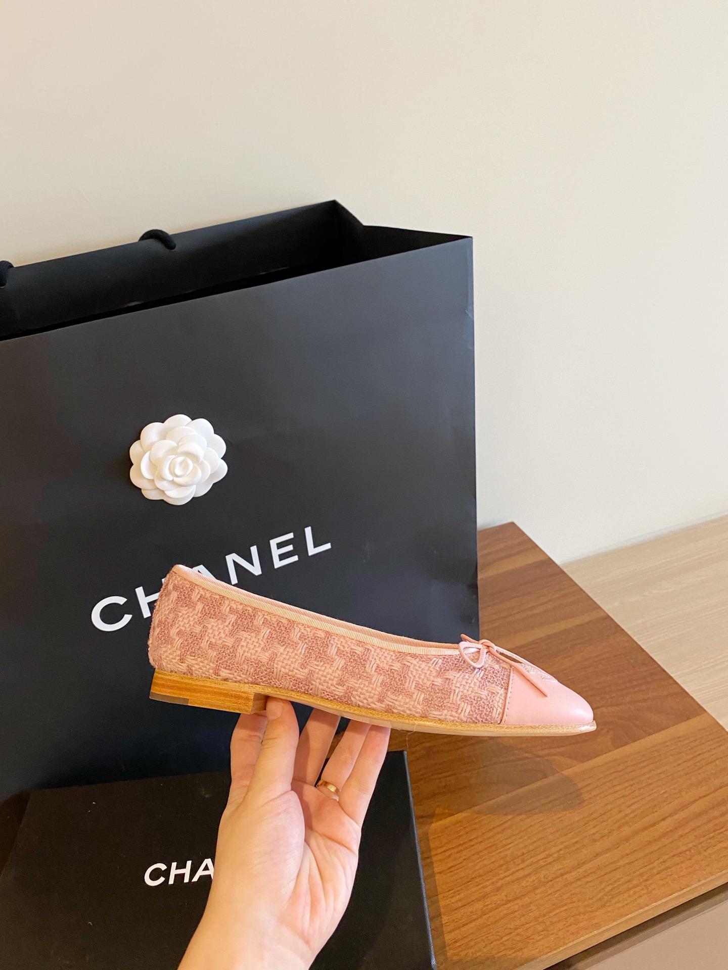 Chanel Ballerinas Fabric & Grosgrain 23 - vstockx