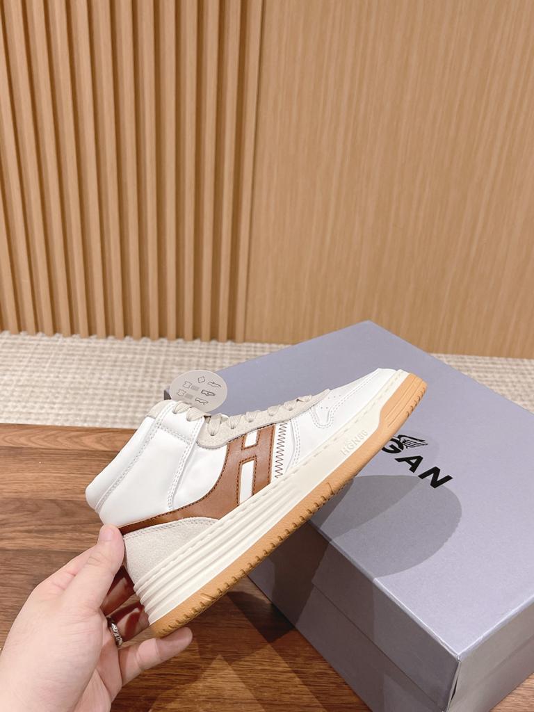 Hogan H630 High Top White Ivory Brown - vstockx