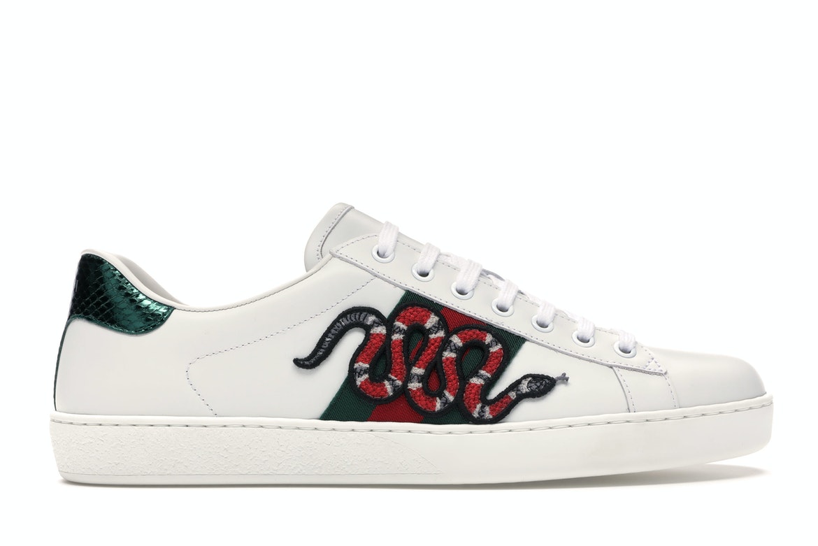 Gucci Ace Embroidered Snake - vstockx