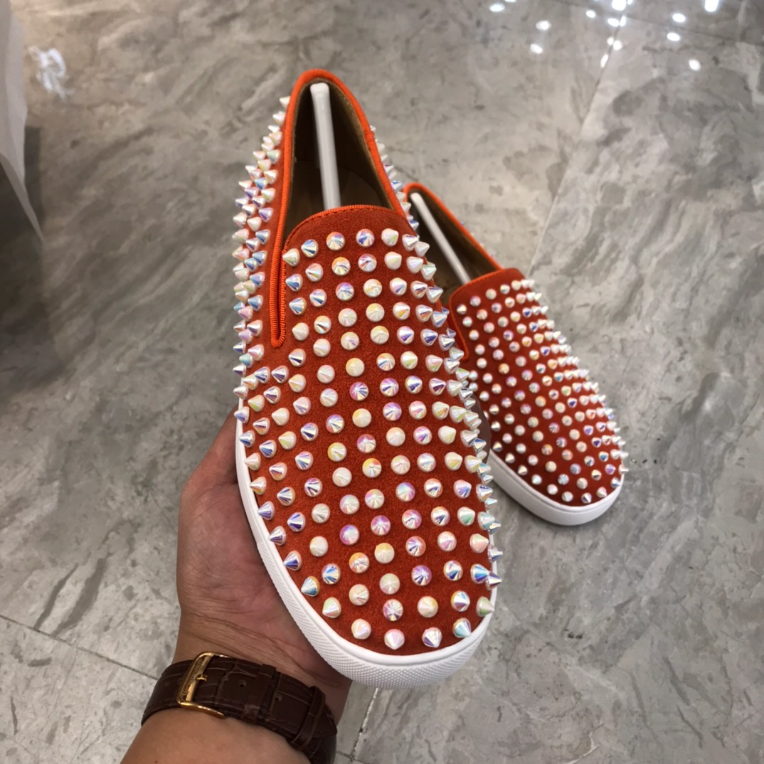 Christian Louboutin Louis Junior Spikes Orlato Flat Sneakers 60 - vstockx
