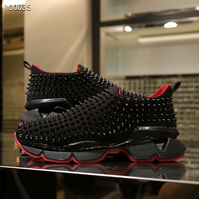 Christian Louboutin Spike Sock Flat Sneakers 7 - vstockx