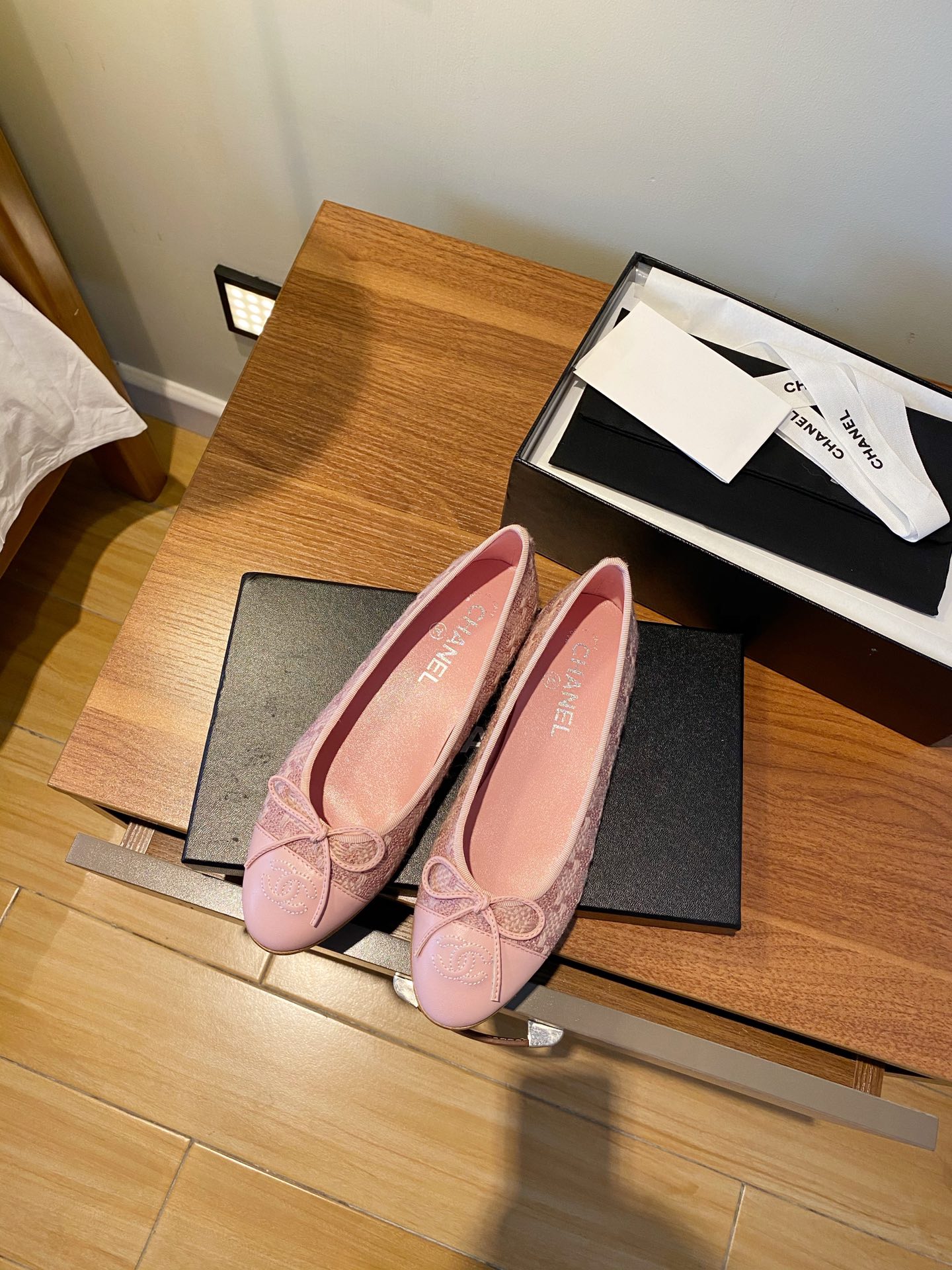 Chanel Ballerinas Fabric & Grosgrain 23 - vstockx