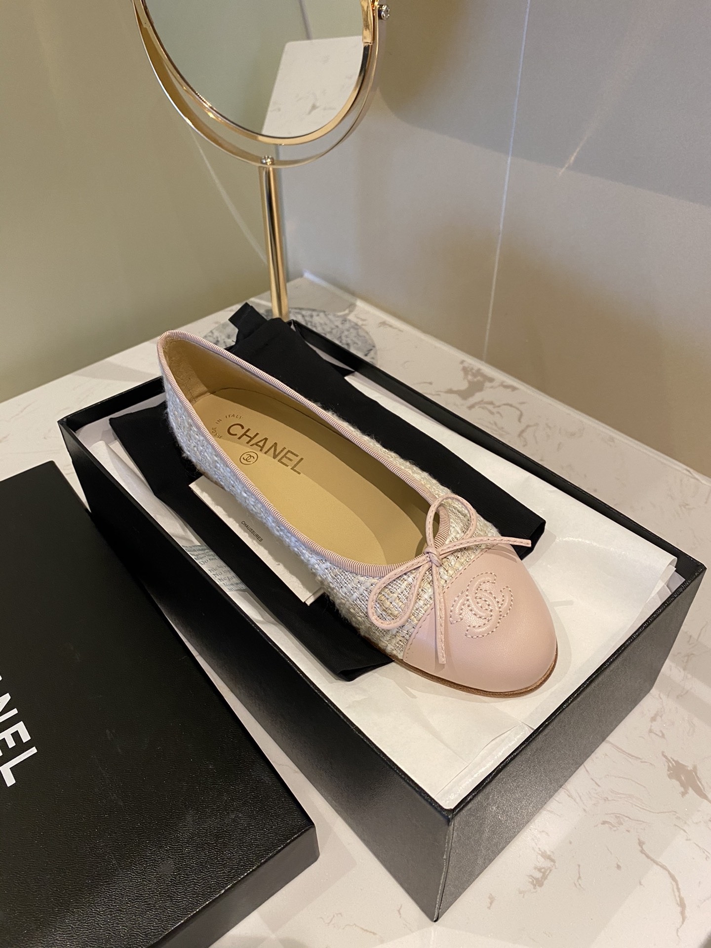 Chanel Ballerinas Fabric & Grosgrain 31 - vstockx