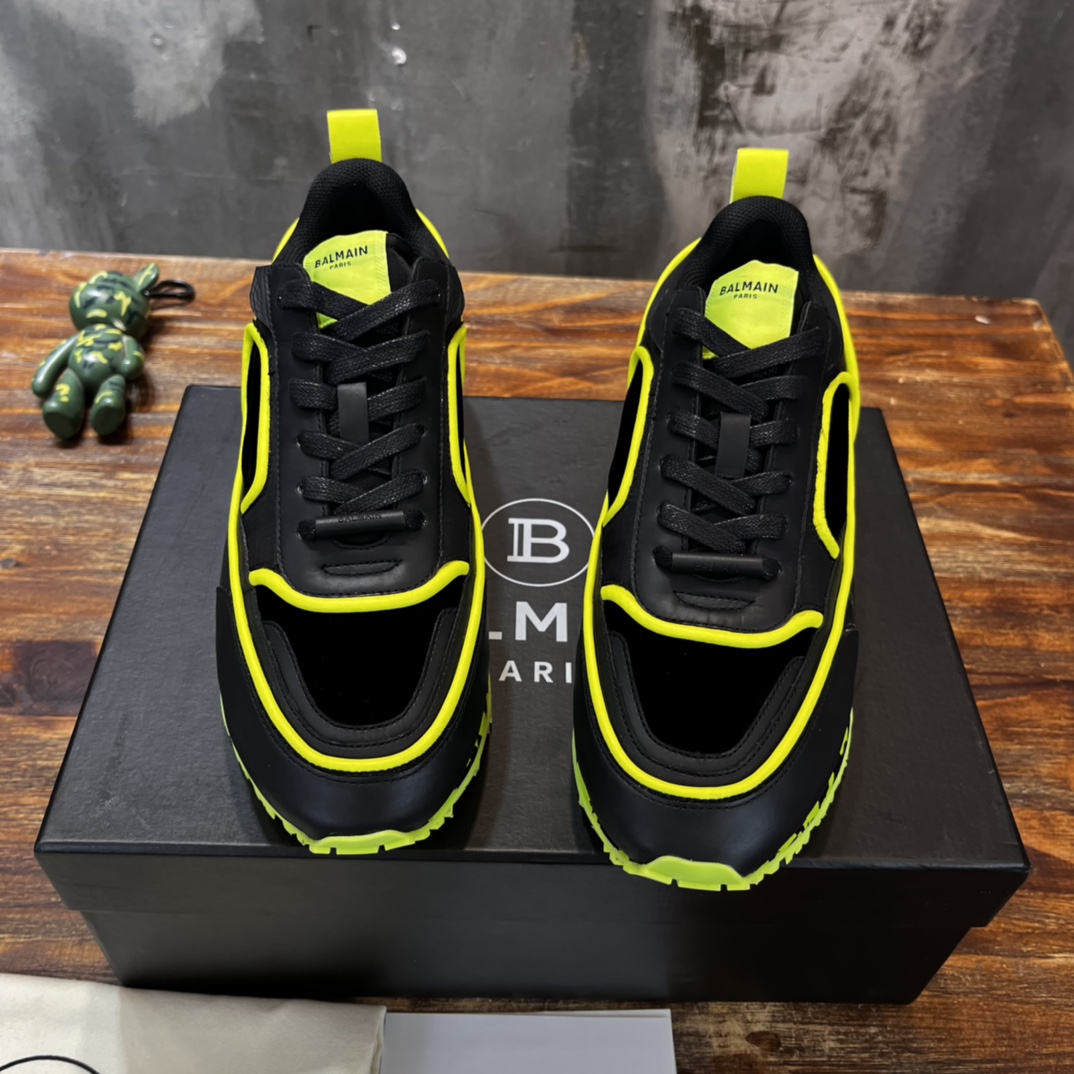 Balmain Velvet nylon and mesh low-top Racer sneaker 22 - vstockx