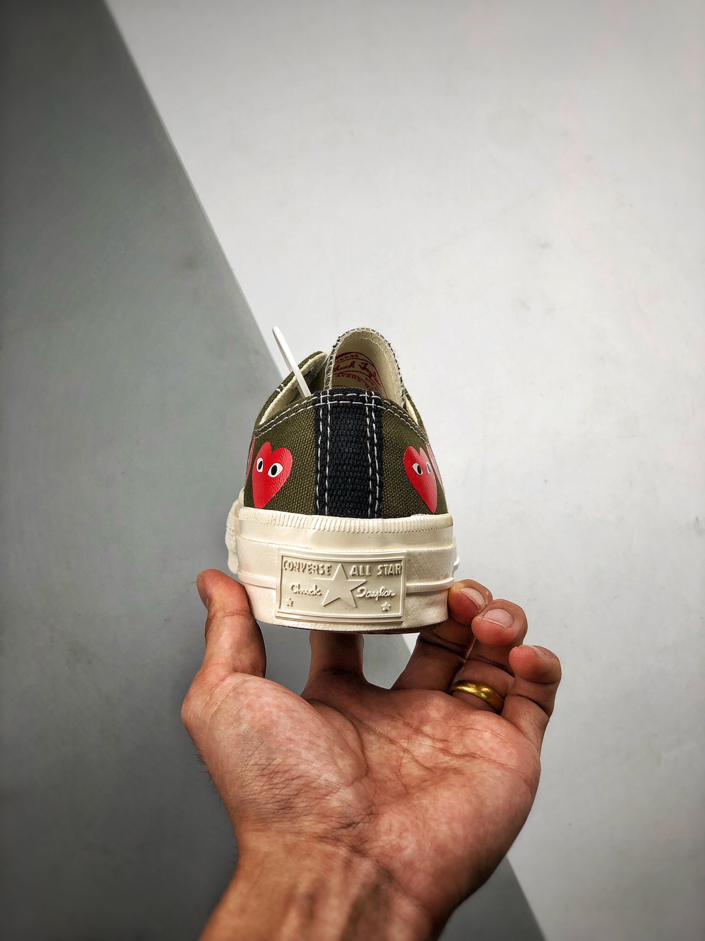 Converse Chuck Taylor All-Star 70 Ox Comme des Garcons Multi Heart Green - vstockx