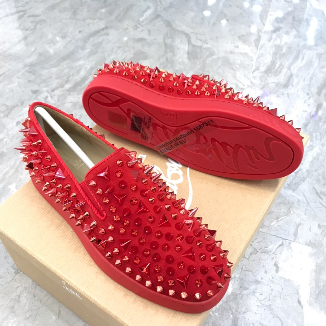 Christian Louboutin Louis Junior Spikes Orlato Flat Sneakers 64 - vstockx
