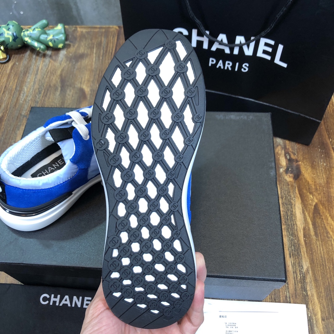 Chanel Fabric & Suede Calfskin Low Top Sneaker 36 - vstockx