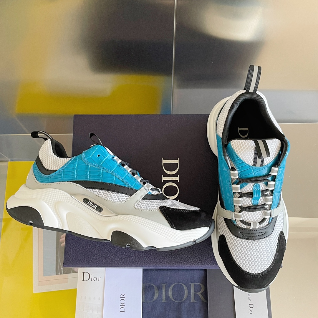 Dior B22 Light Blue Croc - vstockx