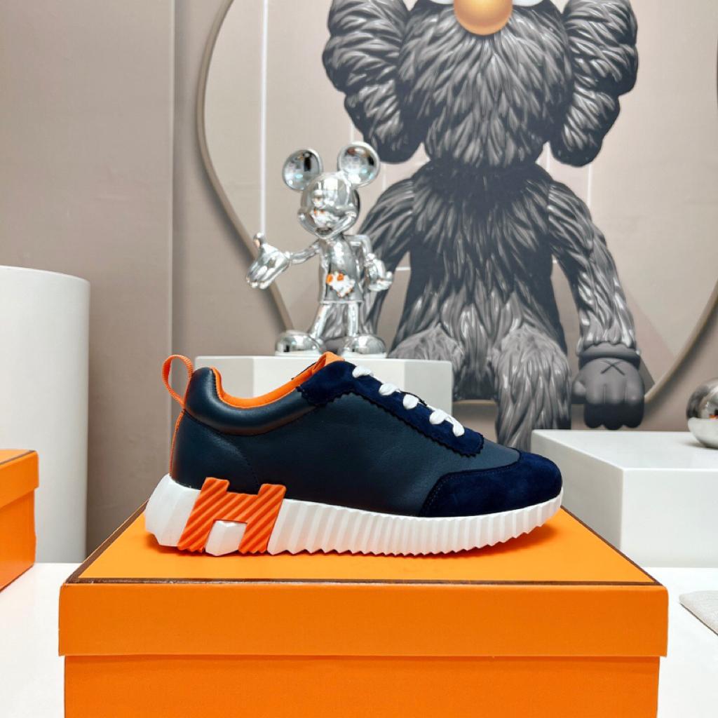 Hermes Bouncing Cowhide Blue Orange - vstockx