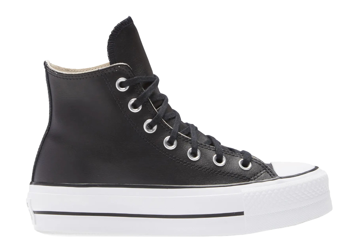 Converse Chuck Taylor All-Star Lift Hi Black Leather (W) - vstockx