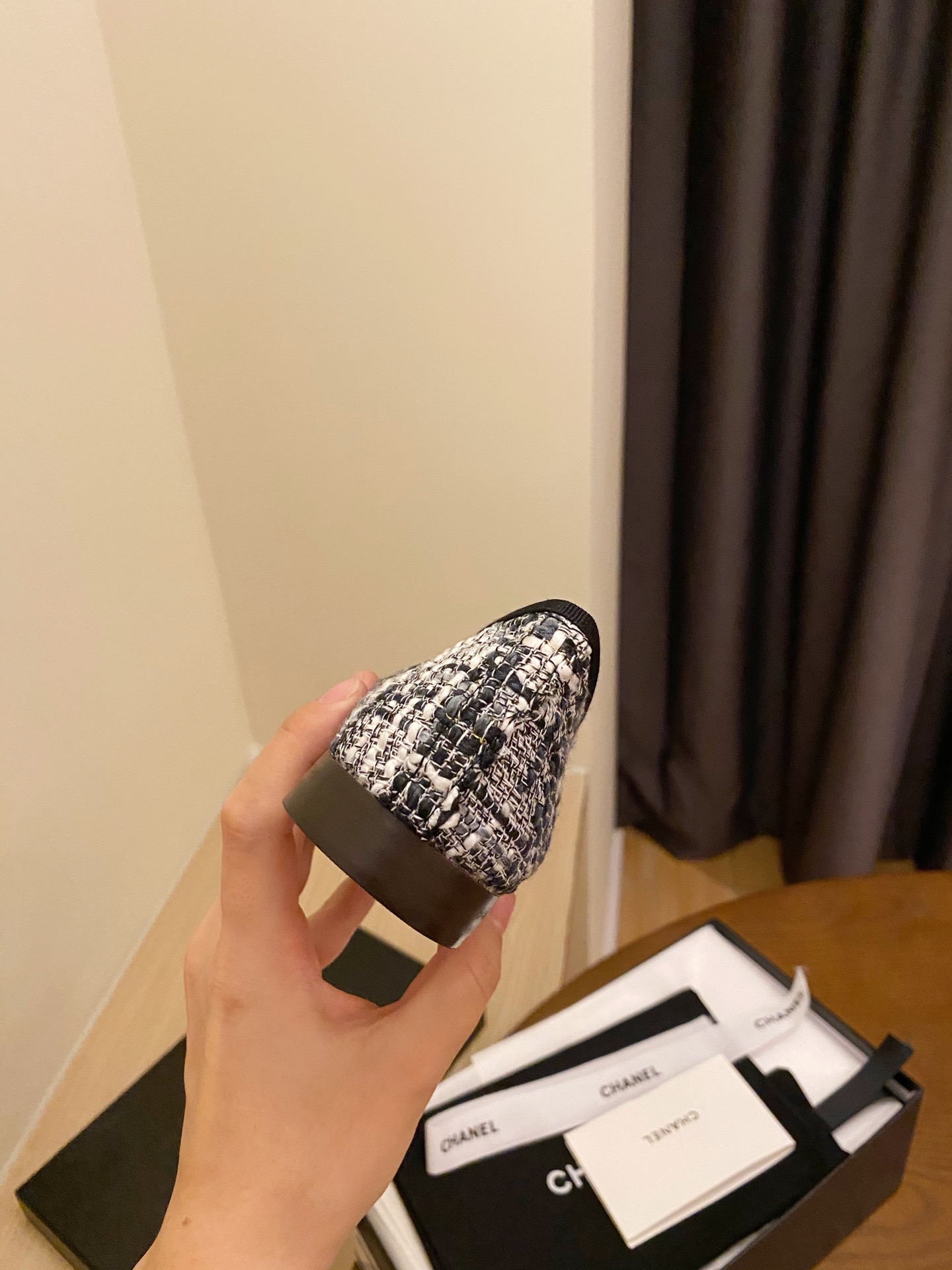 Chanel Ballerinas Fabric & Grosgrain 21 - vstockx