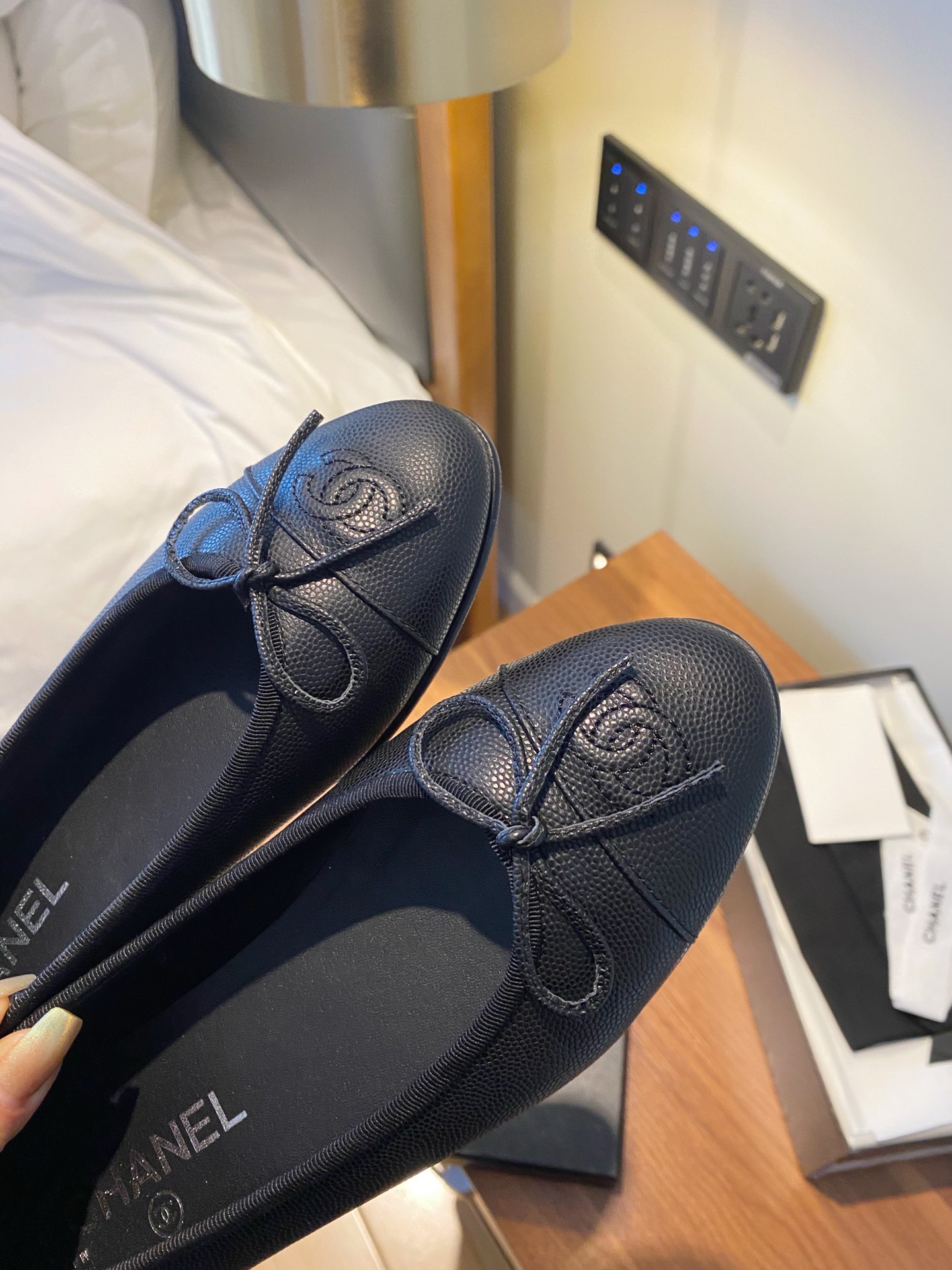 Chanel Ballerinas Fabric & Grosgrain 11 - vstockx