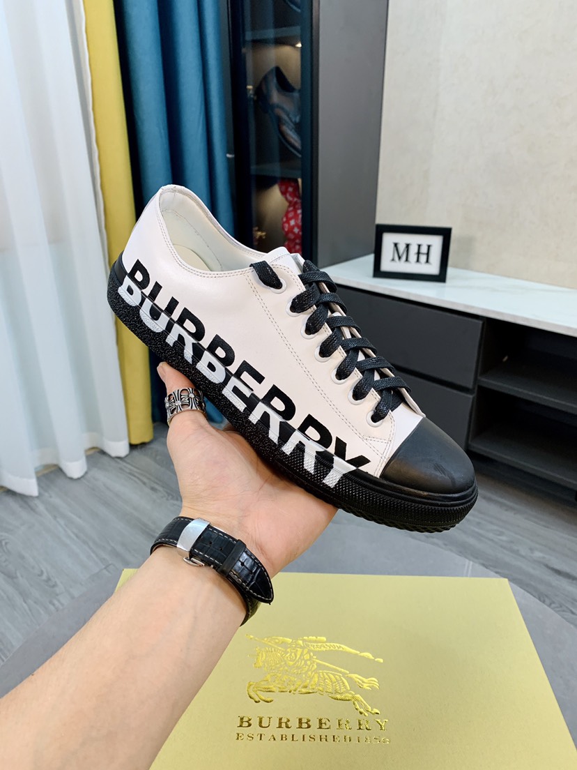 Burberry Logo Print Two-Tone White Black - vstockx