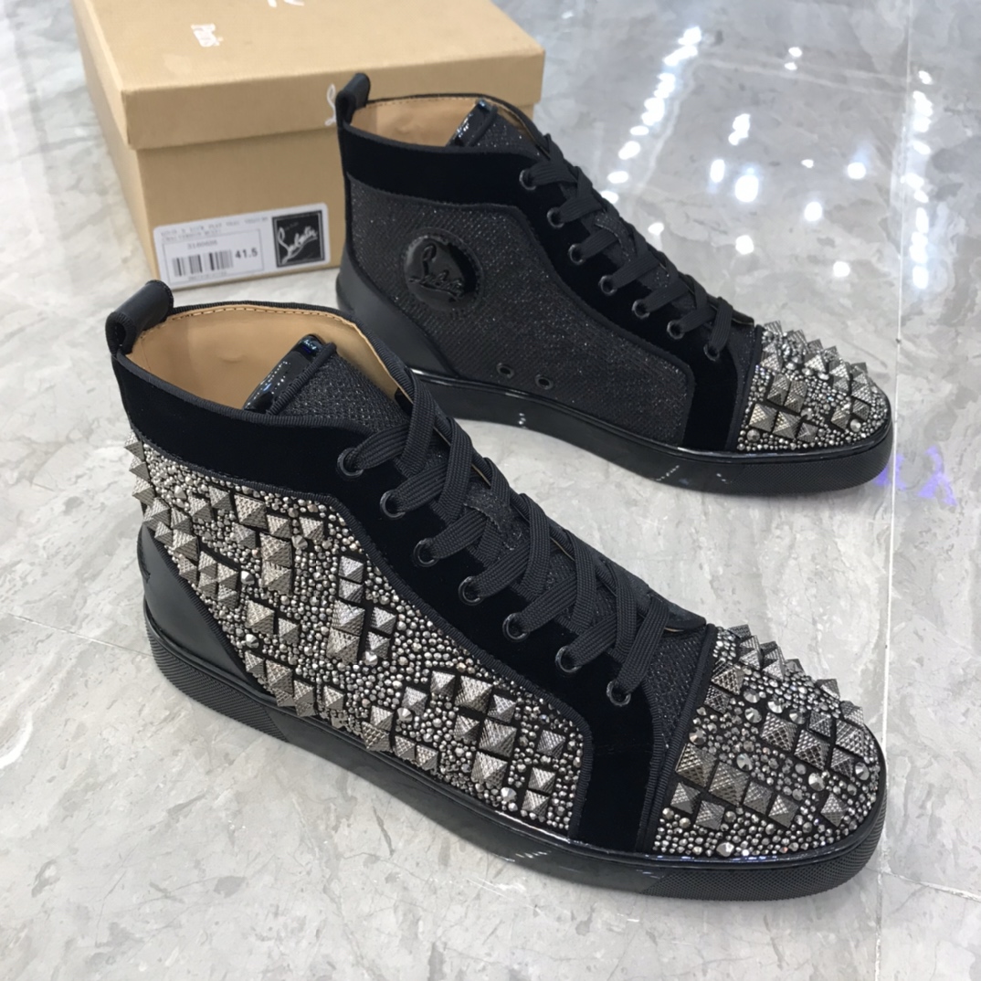 Christian Louboutin Louis Junior Spikes Orlato Flat Sneakers 36 - vstockx