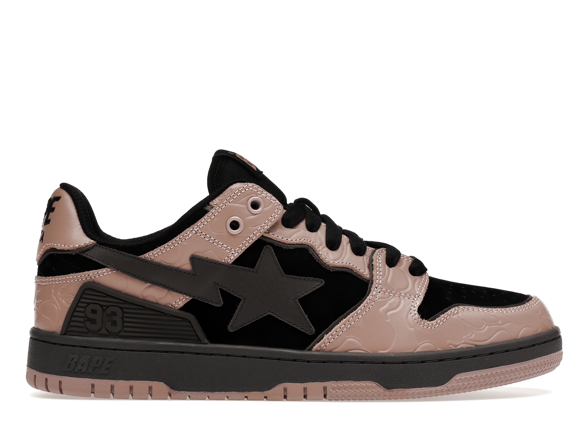 A Bathing Ape Bape SK8 Sta Dirty Pink Black - vstockx