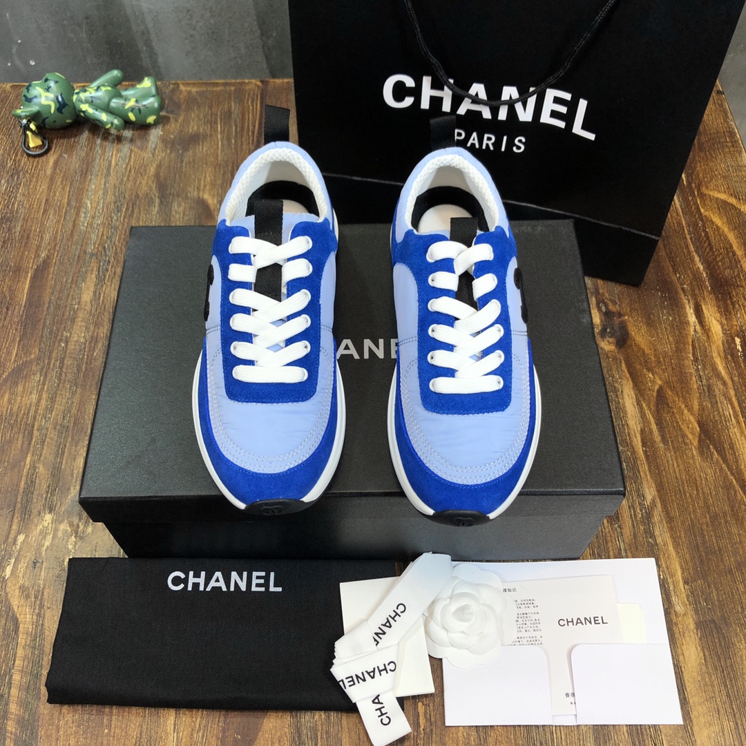 Chanel Fabric & Suede Calfskin Low Top Sneaker 36 - vstockx