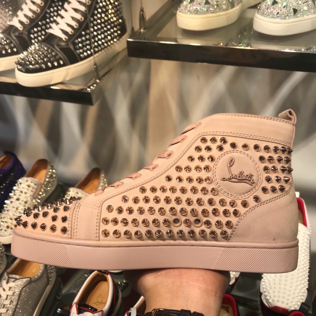 Christian Louboutin Louis Junior Spikes Orlato Flat Sneakers 34 - vstockx