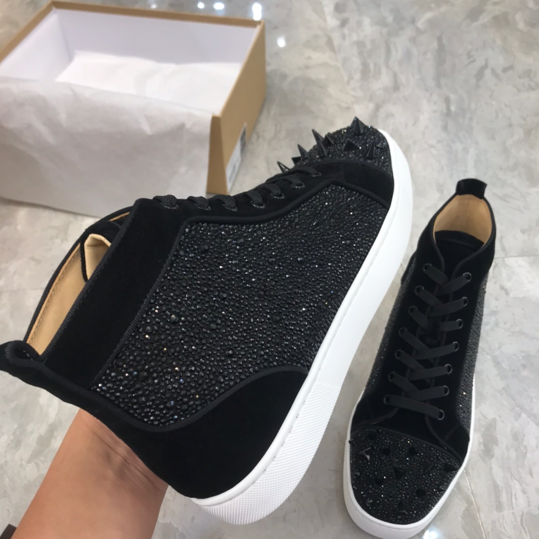 Christian Louboutin Louis Junior Spikes Orlato Flat Sneakers 41 - vstockx