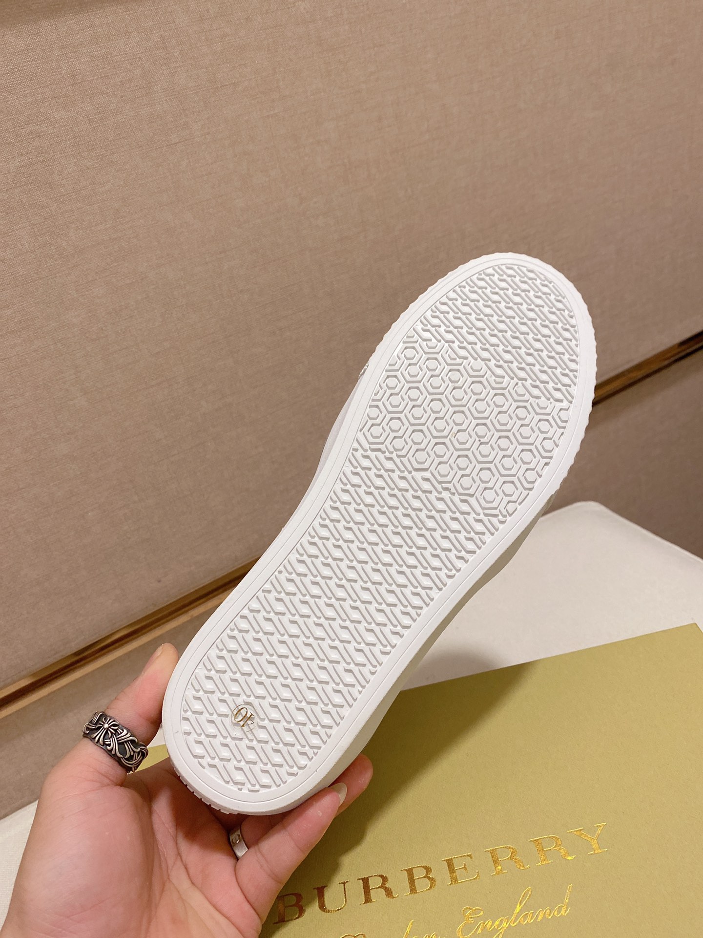 Burberry Perforated Check Sneaker 24 - vstockx