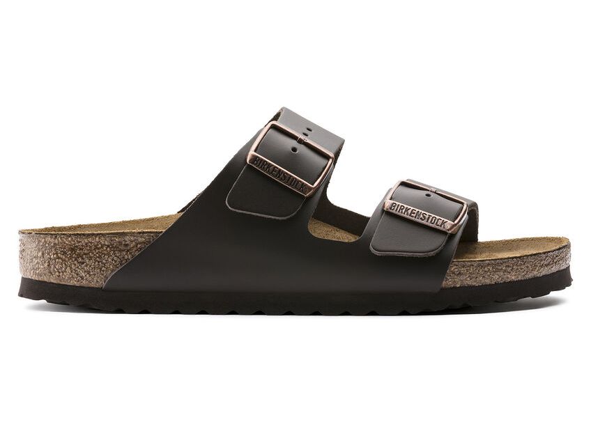 Birkenstock Arizona Natural Leather Dark Brown (Women's) - vstockx