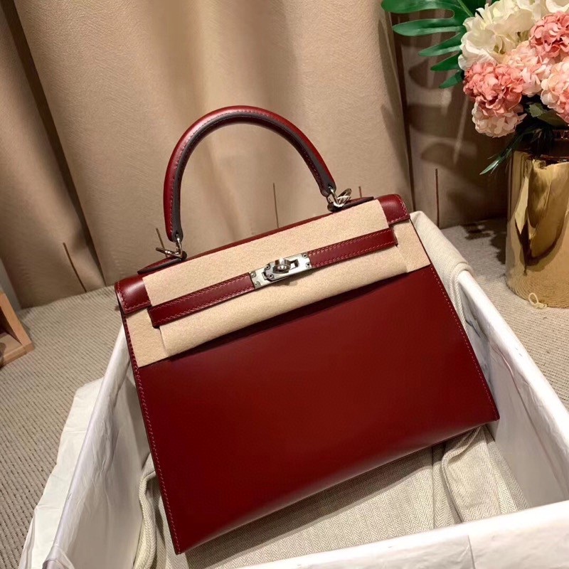 Handbags Hermes Kelly Box size:25 cm - vstockx