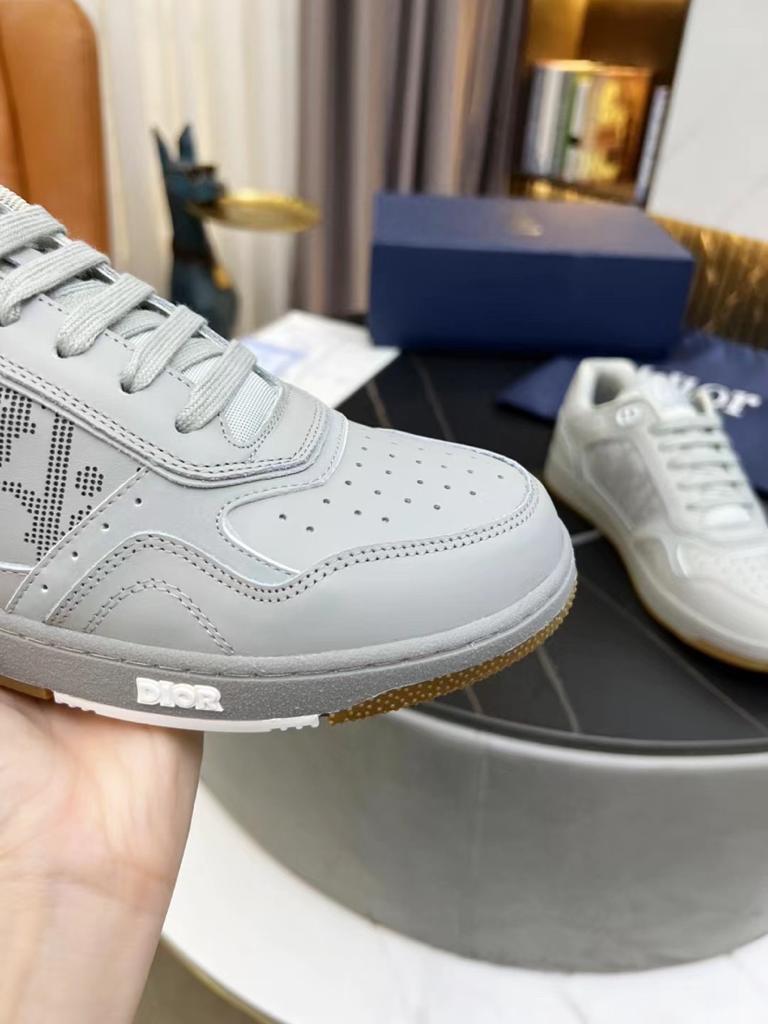 Dior B27 Low Gray Oblique Leather - vstockx