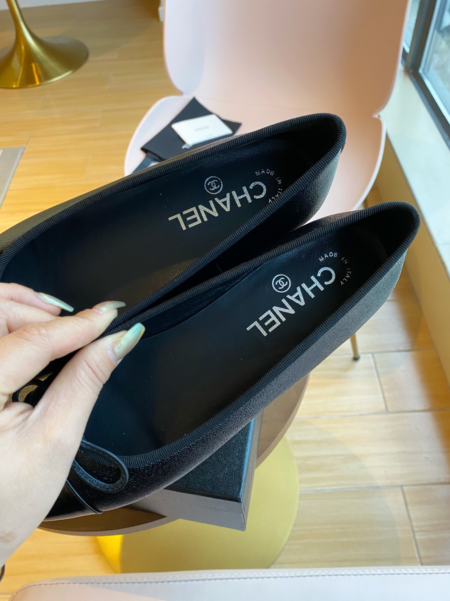 Chanel Ballerinas Fabric & Grosgrain 8 - vstockx