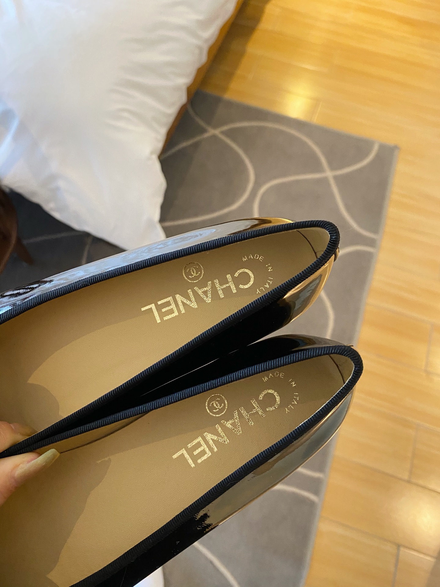 Chanel Ballerinas Fabric & Grosgrain 5 - vstockx