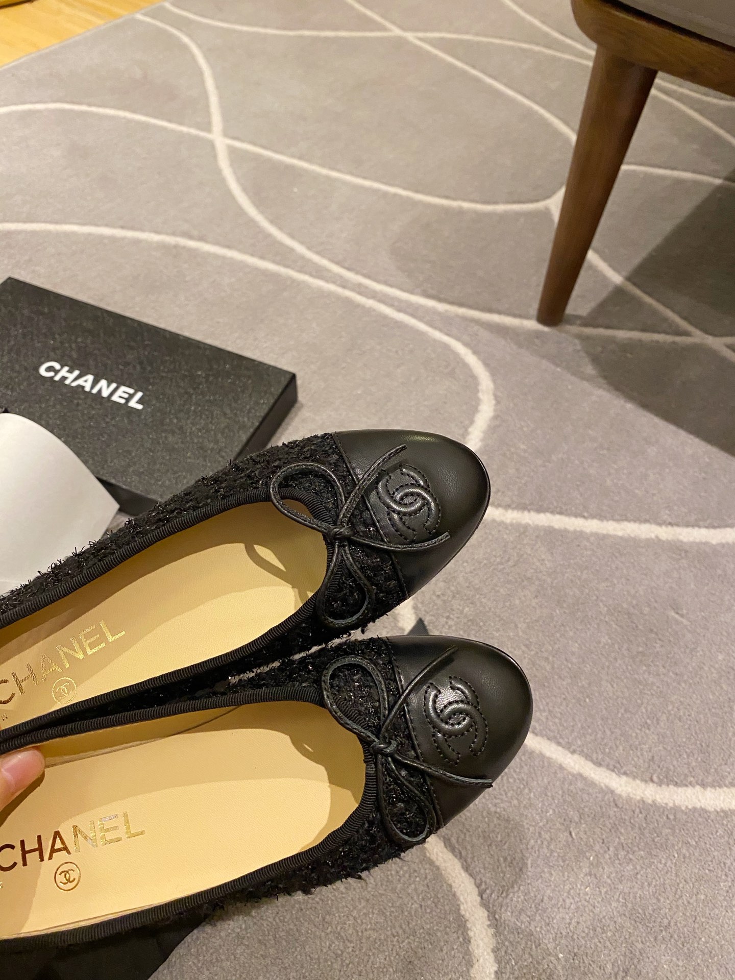 Chanel Ballerinas Fabric & Grosgrain 32 - vstockx