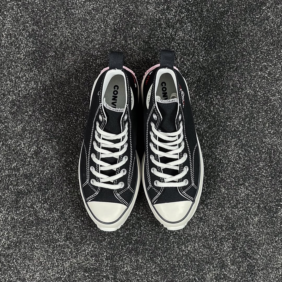 Converse Run Star Hike Hi Black White Red - vstockx