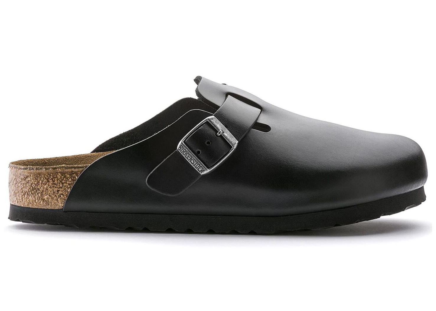 Birkenstock Boston Soft Footbed Smooth Leather Amalfi Black - vstockx