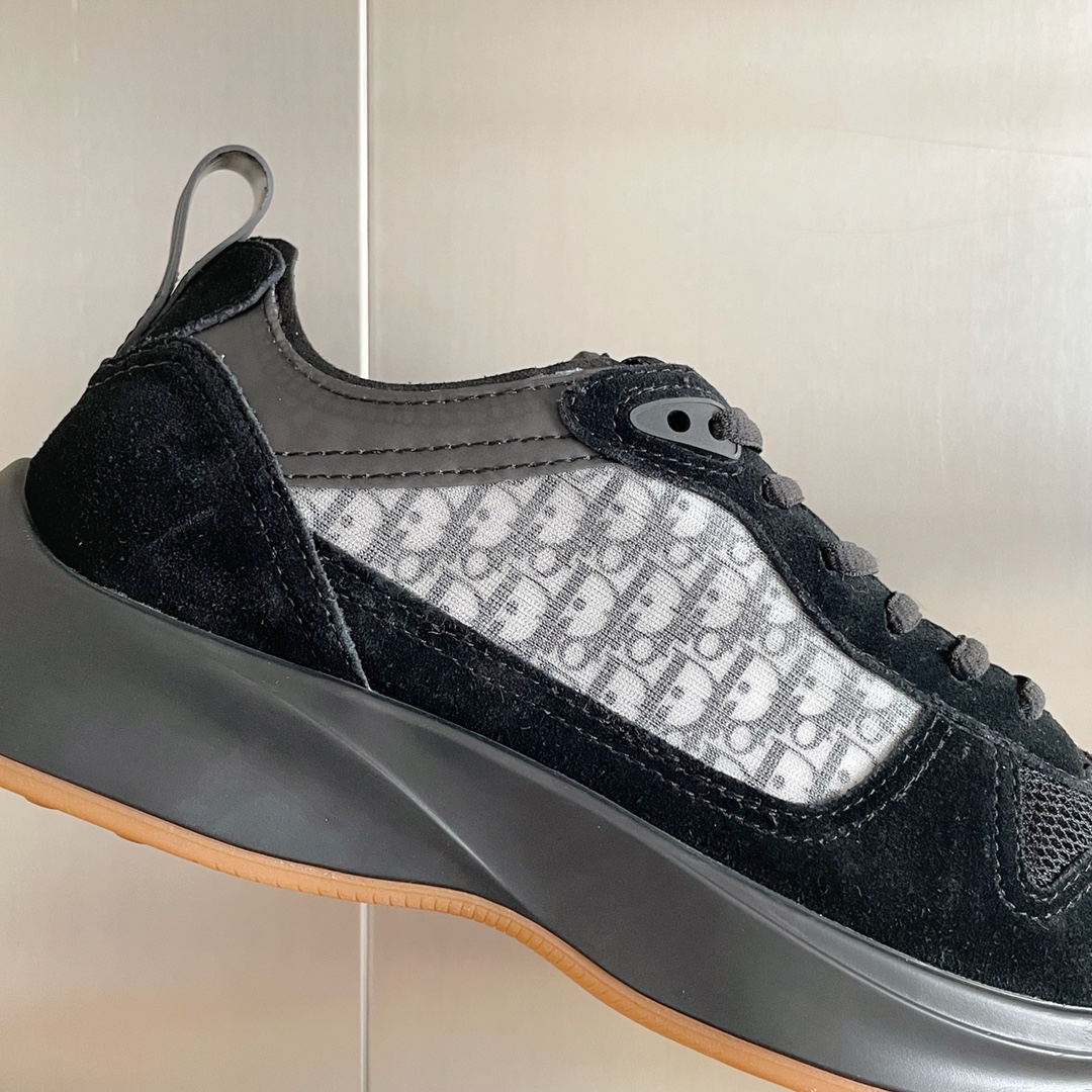 Dior B25 Runner Black Oblique Suede - vstockx