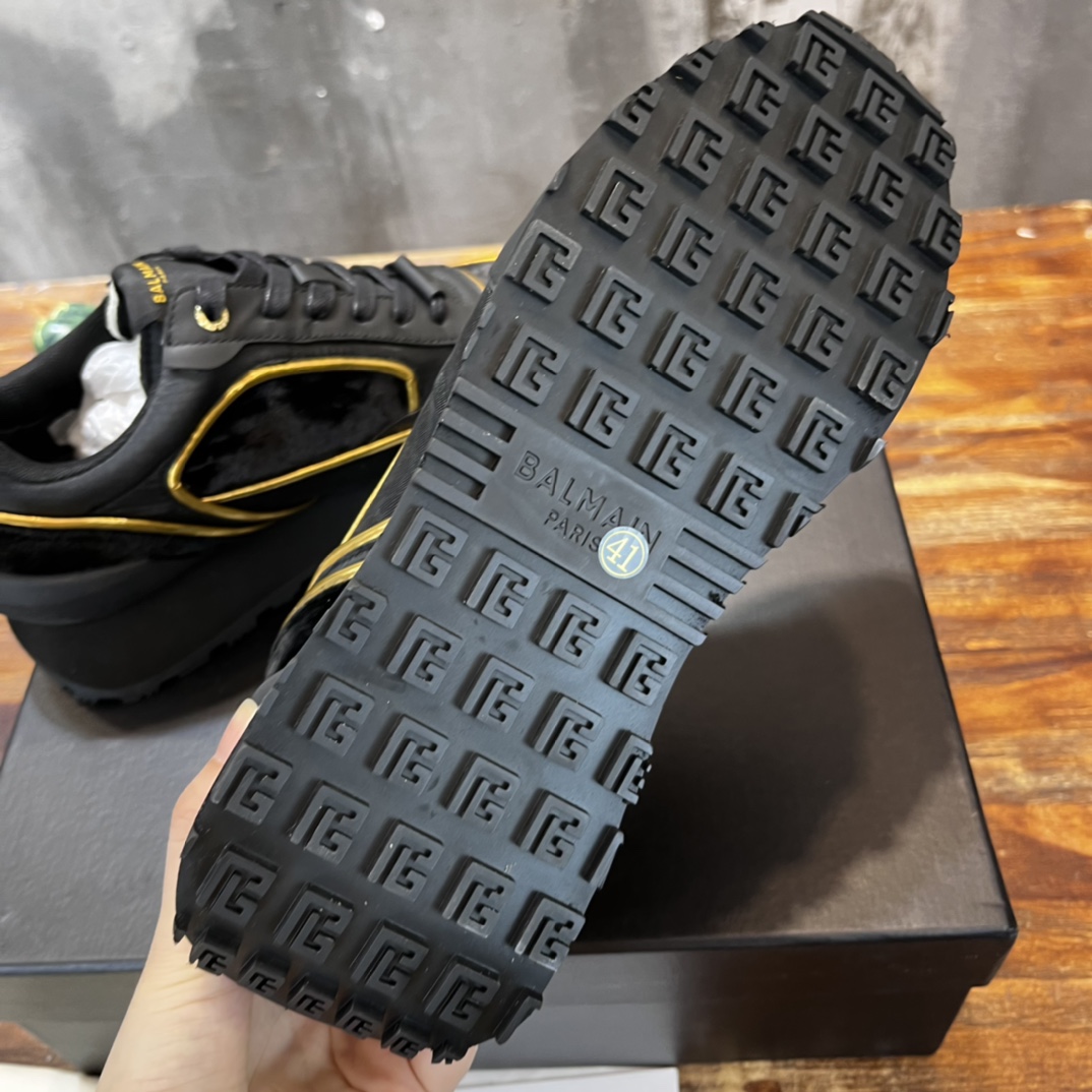 Balmain Velvet nylon and mesh low-top Racer sneaker 19 - vstockx