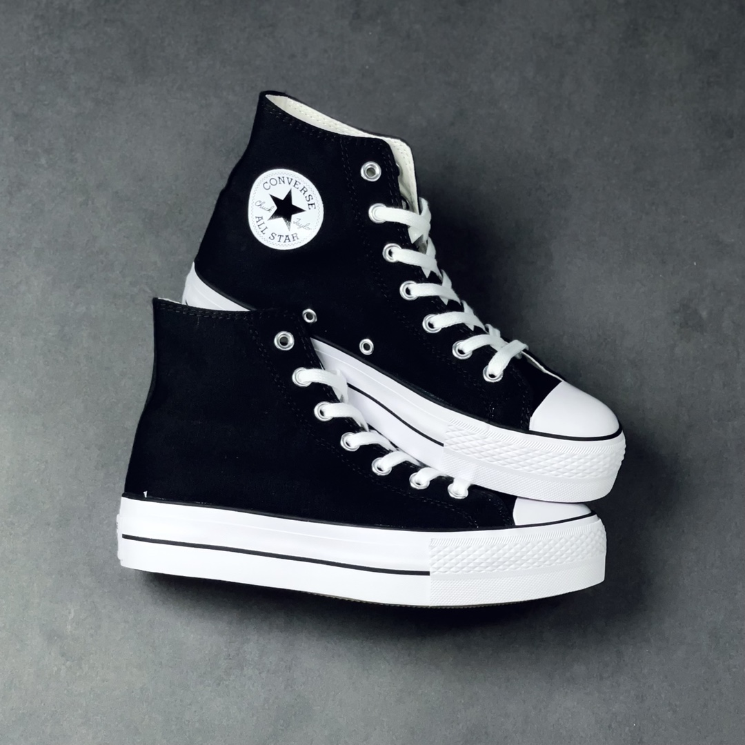 Converse Chuck Taylor All-Star Hi Platform Black White (W) - vstockx