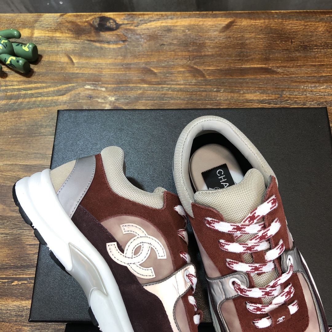 Chanel Fabric & Suede Calfskin Low Top Sneaker 43 - vstockx