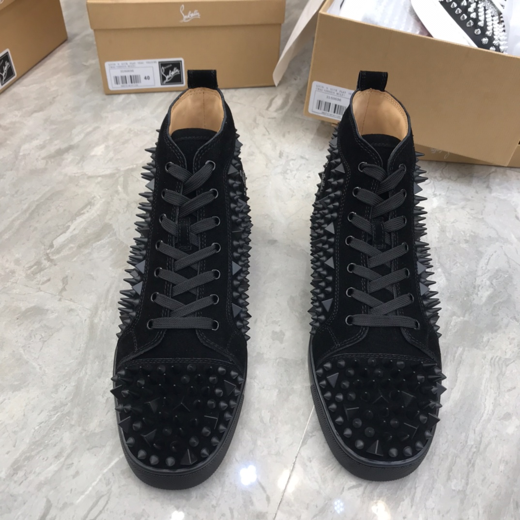 Christian Louboutin Louis Junior Spikes Orlato Flat Sneakers 44 - vstockx