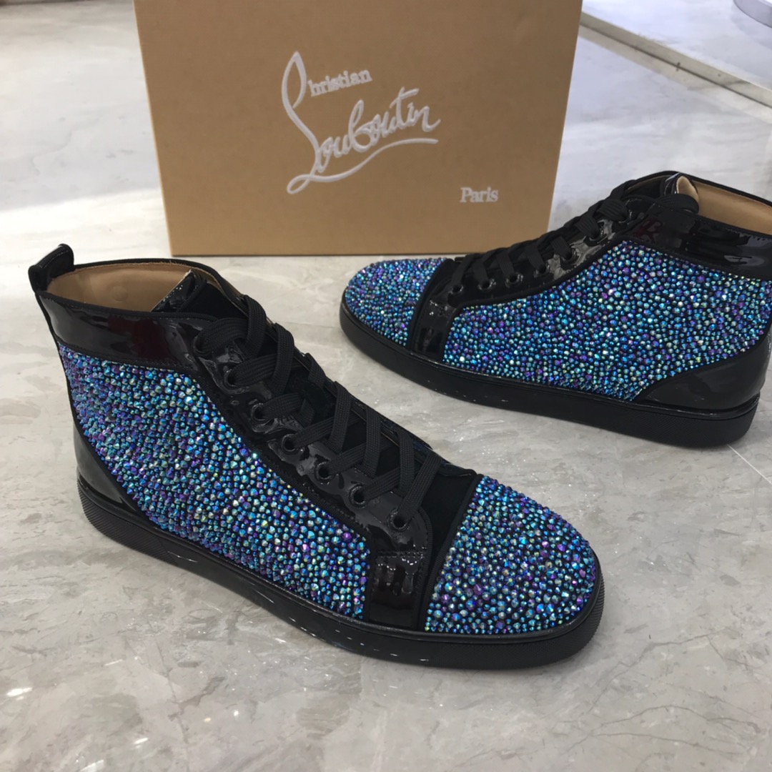 Christian Louboutin Louis Junior Spikes Orlato Flat Sneakers 30 - vstockx