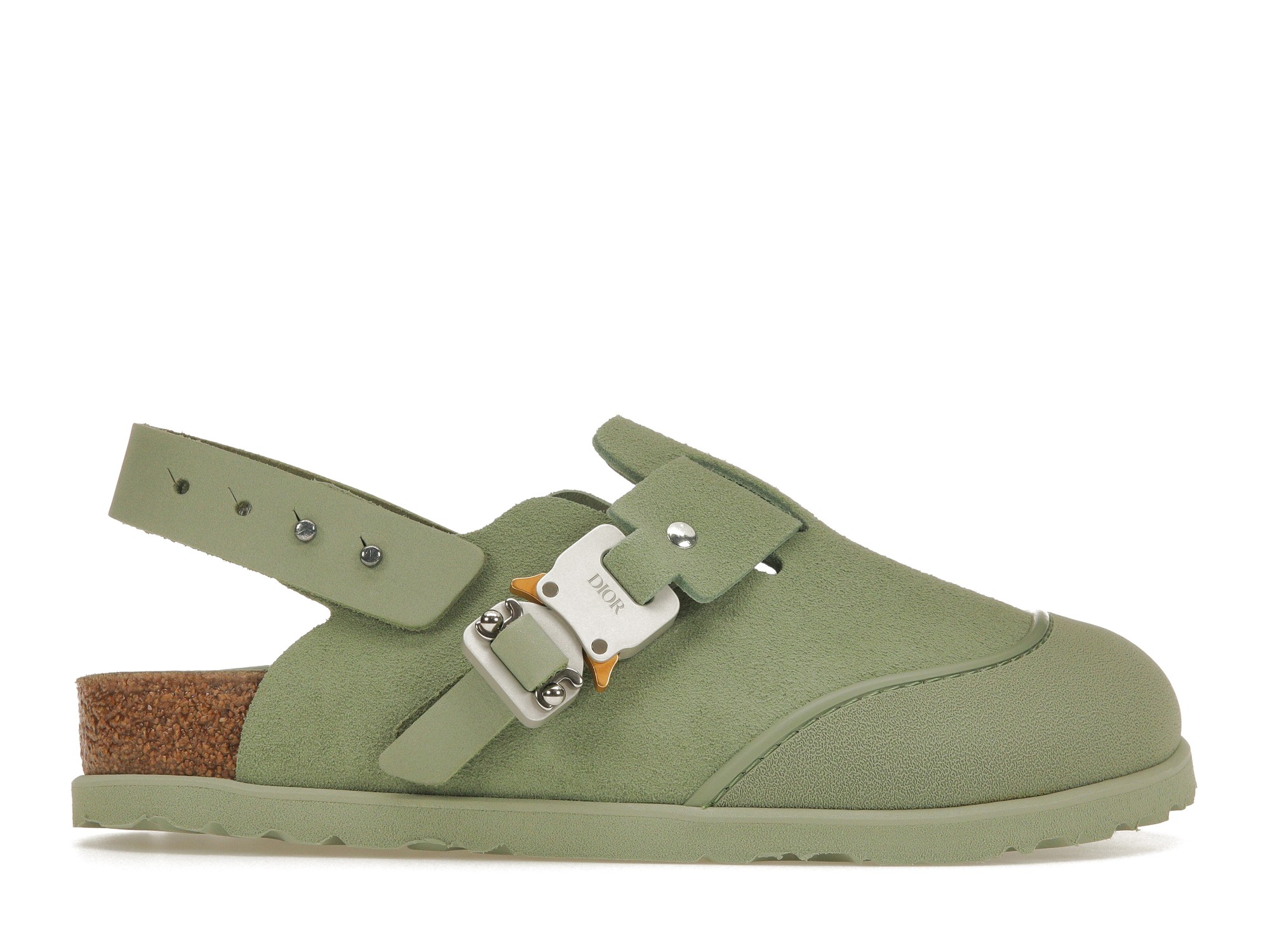 Dior by Birkenstock Mule Tokio Pastel Green Nubuck Calfskin - vstockx