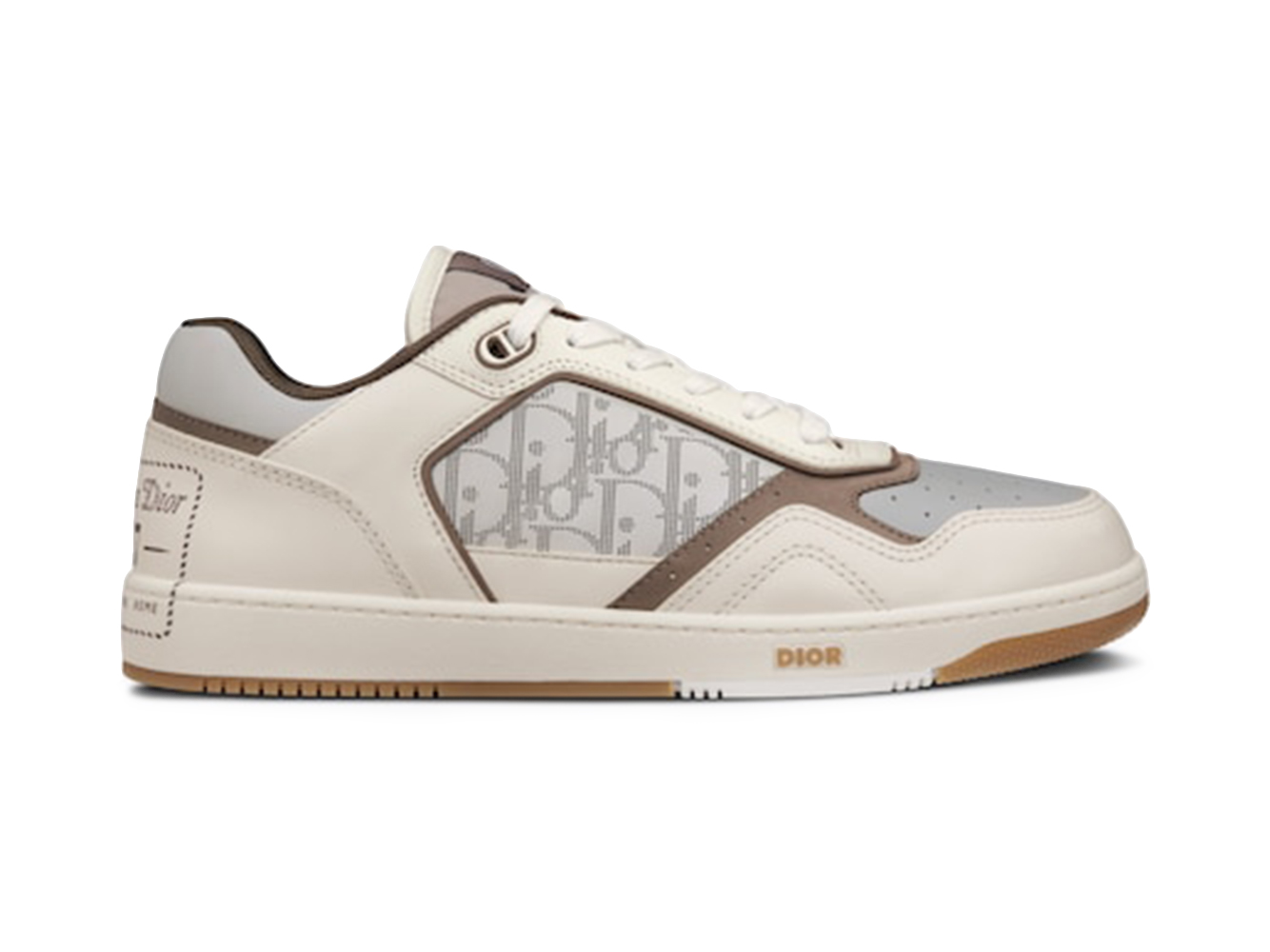 Dior B27 Low by Birkenstock Cream Greige Greige Dior Oblique - vstockx