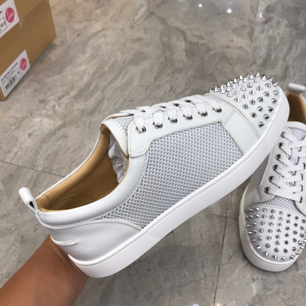 Christian Louboutin Louis Junior Spikes Orlato Flat Sneakers 53 - vstockx