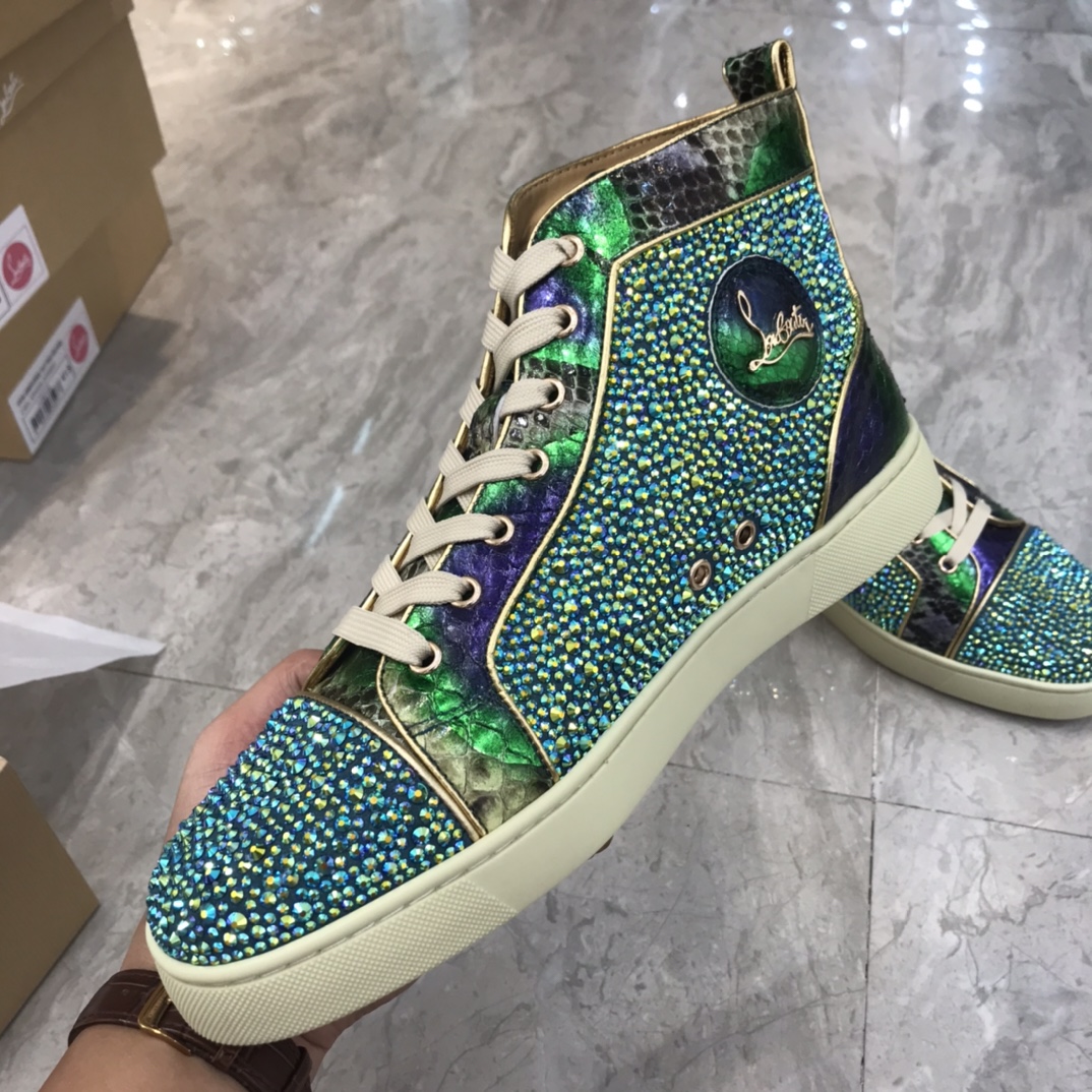 Christian Louboutin Louis Junior Spikes Orlato Flat Sneakers 20 - vstockx