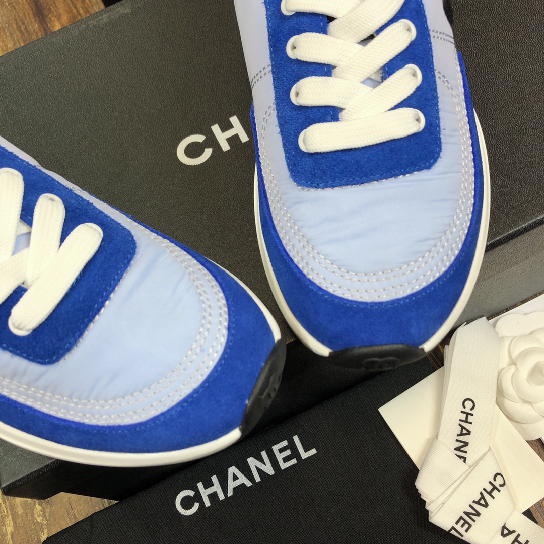 Chanel Fabric & Suede Calfskin Low Top Sneaker 36 - vstockx