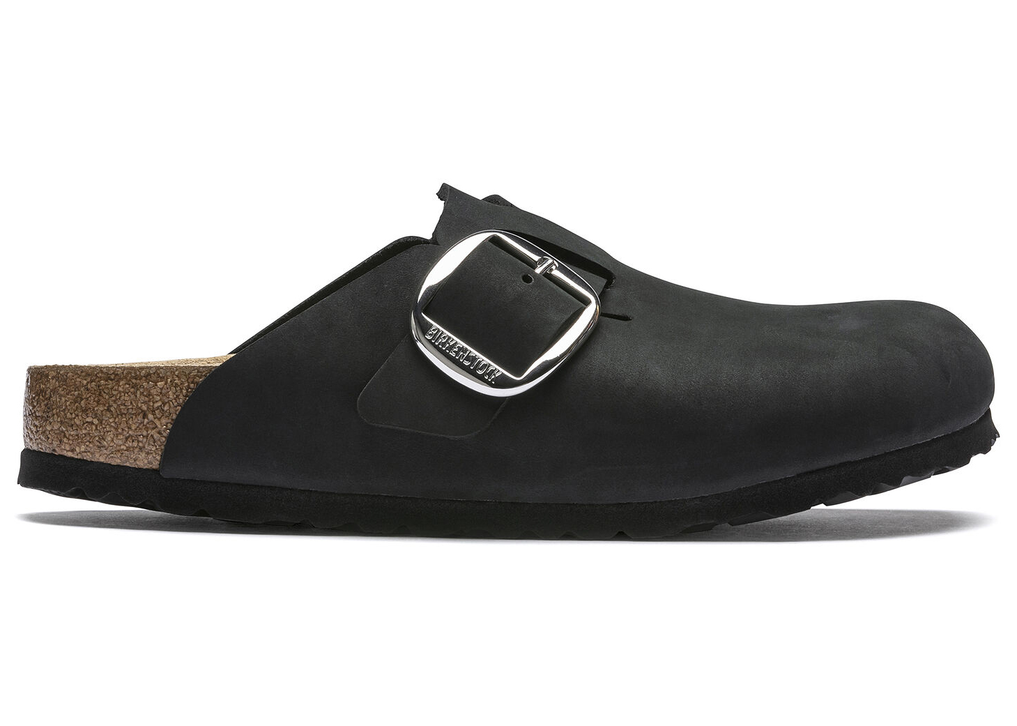 Birkenstock Boston Big Buckle Nubuck Black - vstockx