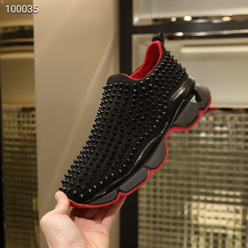 Christian Louboutin Spike Sock Flat Sneakers 7 - vstockx