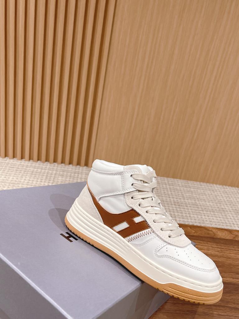 Hogan H630 High Top White Ivory Brown - vstockx
